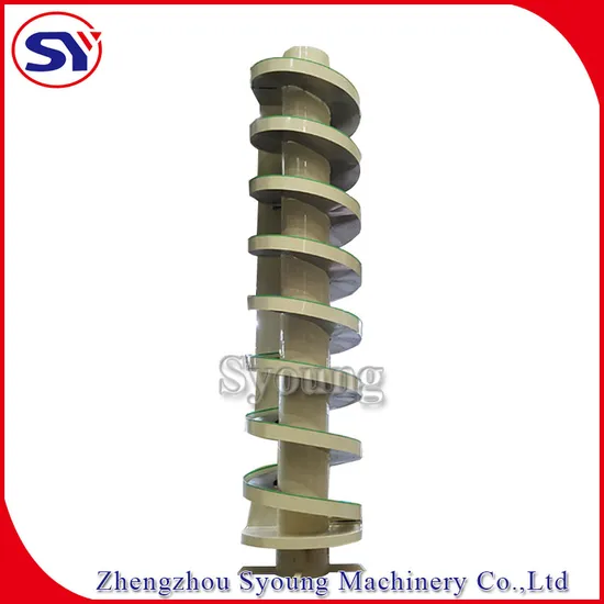 Vertical Spiral Conveyor Screw Elevator Price for Lifting Box Carton Barrel