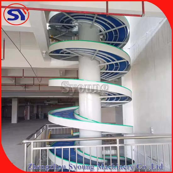 Vertical Spiral Conveyor Screw Elevator Price for Lifting Box Carton Barrel