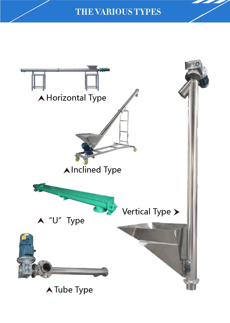 Bulk Material Handling Industrial Inclined Tubular Shafted Spiral Screw Conveyor