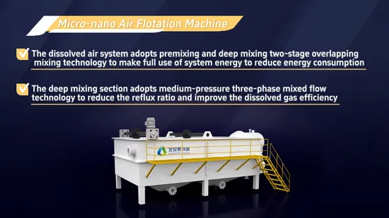 Flottation à air dissous du système Daf pour le traitement de l'eau municipale